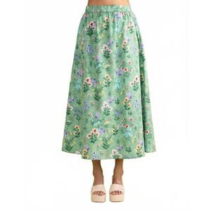 NEW DOUBLE A marisol skirt in grass botanical